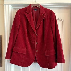 Lands' End Red Corduroy Jacket